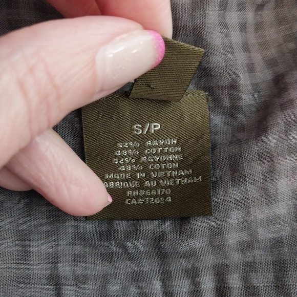 Anthropologie Fei Shirt Dress Green Grey Gingham Checked Size Small - Picture 5 of 6